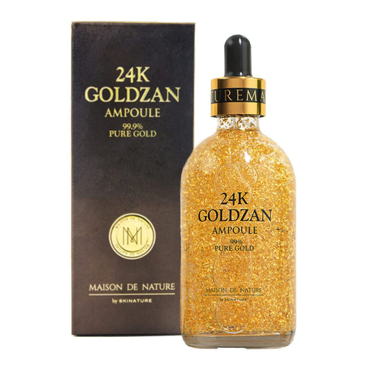 24K Goldzan Facial Serum Ampoule Pure Gold 99.9% Maison De Nature 100 ml