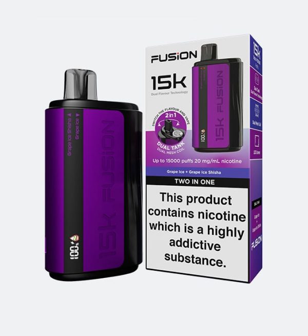 Fusion 2 In 1 Original Disposable Dual Flavor Vape 15000 Puffs 20mg