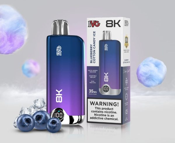 Ivg Disposable Vape 8000 Puffs 35 Mg | Rechargeable | Premium Display With Sleek Design